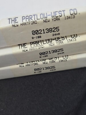 NEW BOX OF (100) Partlow-West 00213825 Circular Recording Charts 0-100, 24 Hour