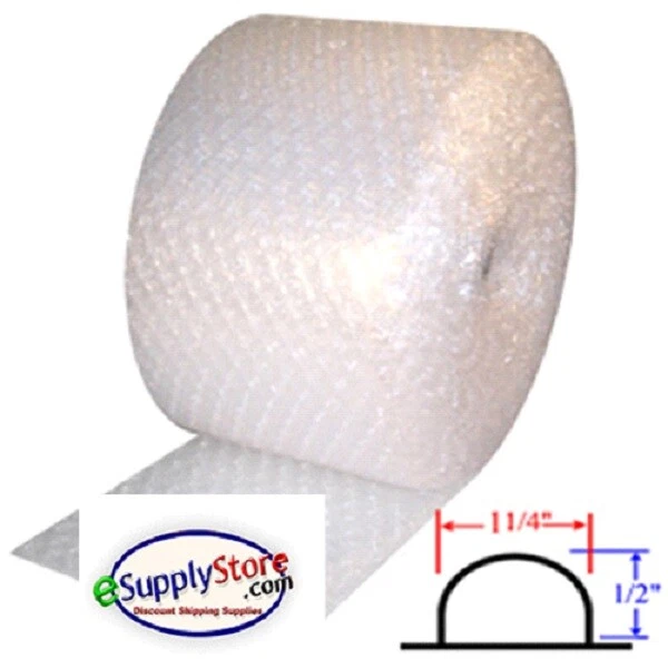65 ft 1/2" LARGE BUBBLE CUSHIONING WRAP 12" wide-FREE SHIPPING(1 Roll) - Image 2 of 2