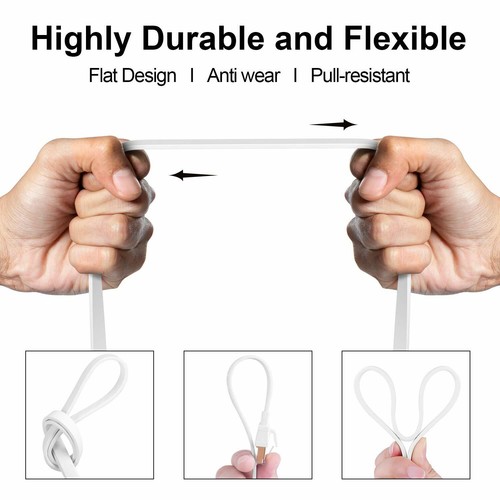 RJ45 CAT8 NETWORK CABLE FLAT SHIELDED ETHERNET LAN HIGH SPEED 2000MHz 40GBPS LOT - Afbeelding 8 van 22