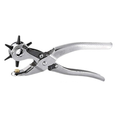 Pinza Rivetto Girevole Pinza Puntatrice Per Occhielli In Pelle Dekton - 6 Taglie Di Foro Per Cinture, Borselli, Accessori - DT20910 Buchi Cintura - Foto 4