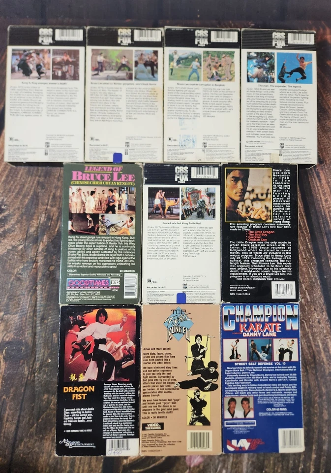 LOT OF BRUCE LEE VHS TAPES More Jackie Chan Rare Kung Fu Karate Lot of 10 - Image 2 of 4