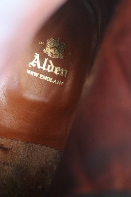 Alden M5902HC Indy boot is built on the Barrie last. The model has a Horween Tobacco Reverse Chamois leather upper with a commando outsole.