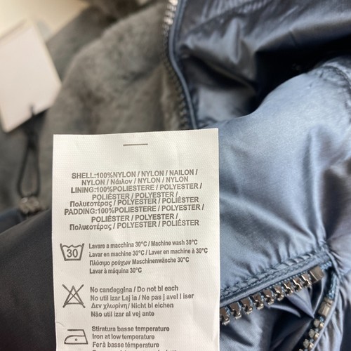 US Polo Assn. Blu con Cappuccio Pelliccia Finta Giacca Reversibile Taglia Eu 40 - Foto 8 di 14