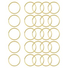 25Pcs Open Jump Rings 15mm/0.59" Brass Jump Ring Connectors 1mm Thick O Rings