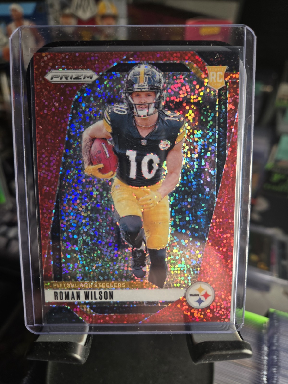 2024 Panini Prizm Rookies Roman Wilson #384 Red Sparkle Prizm (RC)