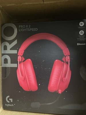 Logitech PRO X2 LIGHTSPEED Wireless Over-Ear Gaming Headset - Magenta - NEW