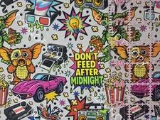 Custom Cotton Woven Fabric Gremlins Movie By The 1/4 Yard 9x56 