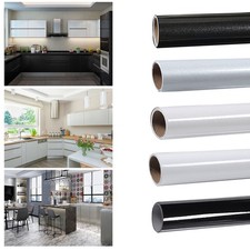 5M/10M Self Adhesive Vinyl Film Wrap Sticky Back Kitchen Cupboard Door Covering