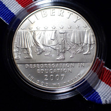 2007-P Little Rock Desegregation BU Commemorative 90% Silver Dollar