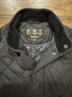 Barbour Kids Chelsea Navy Quilted Jacket Coat Unisex Size M (8–9