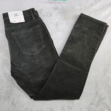 Flint and Tinder Slim Fit Corduroy Pants Mens 32x32 Green Huckberry new