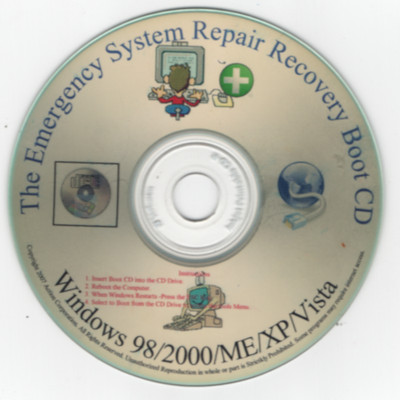 Emergency System Repair Recovery Ultim Boot CD 4.1.0 Windows 98 2000 ME XP Vista
