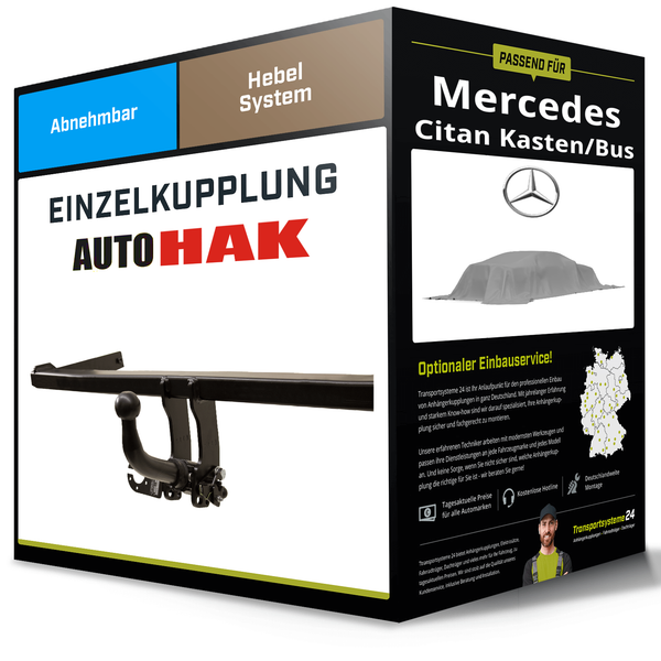 Abnehmbare AnhäNgerkupplung für Mercedes Citan Kasten/Bus 21- Typ W420 Auto Hak-image