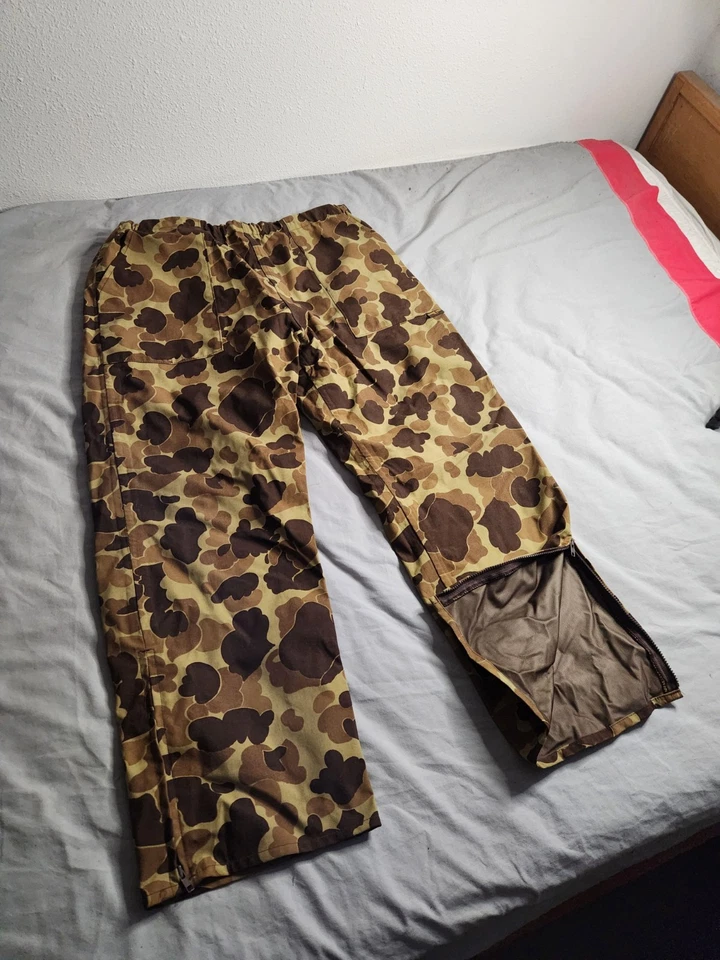 Vintage 90s Browning Frog Camo Gore-Tex Hunting Pants Mens Sz XL Outdoor USA NEW - Image 2 of 4