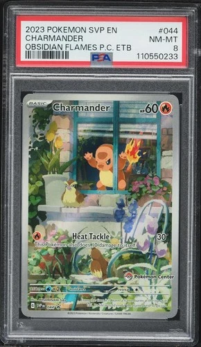 PSA 8 Charmander Obsidian Flames Pokemon Center ETB Promo 2023 Pokemon #044