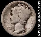 1917 Silver Mercury Dime-Scarce Better Date No Reserve #G8562