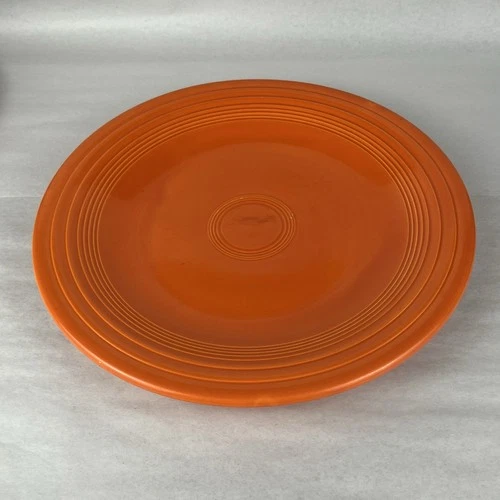 1936 Vintage FIESTAWARE PLATE RADIOACTIVE RED ORANGE GLAZE 10 1/2 INCH PLATE