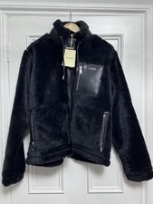 Axel Arigato Mica Jacket Black Faux Fur Leather Panel Coat Size L BNWT
