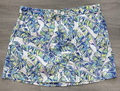 Tori Richard Women Size 10 Tropical Banana Leaf Print Skirt Hawaiian Resortwear
