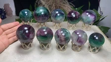 wholesale 10pcs 47mm-64mm  2880g Natural fluorite Sphere Crystal Ball