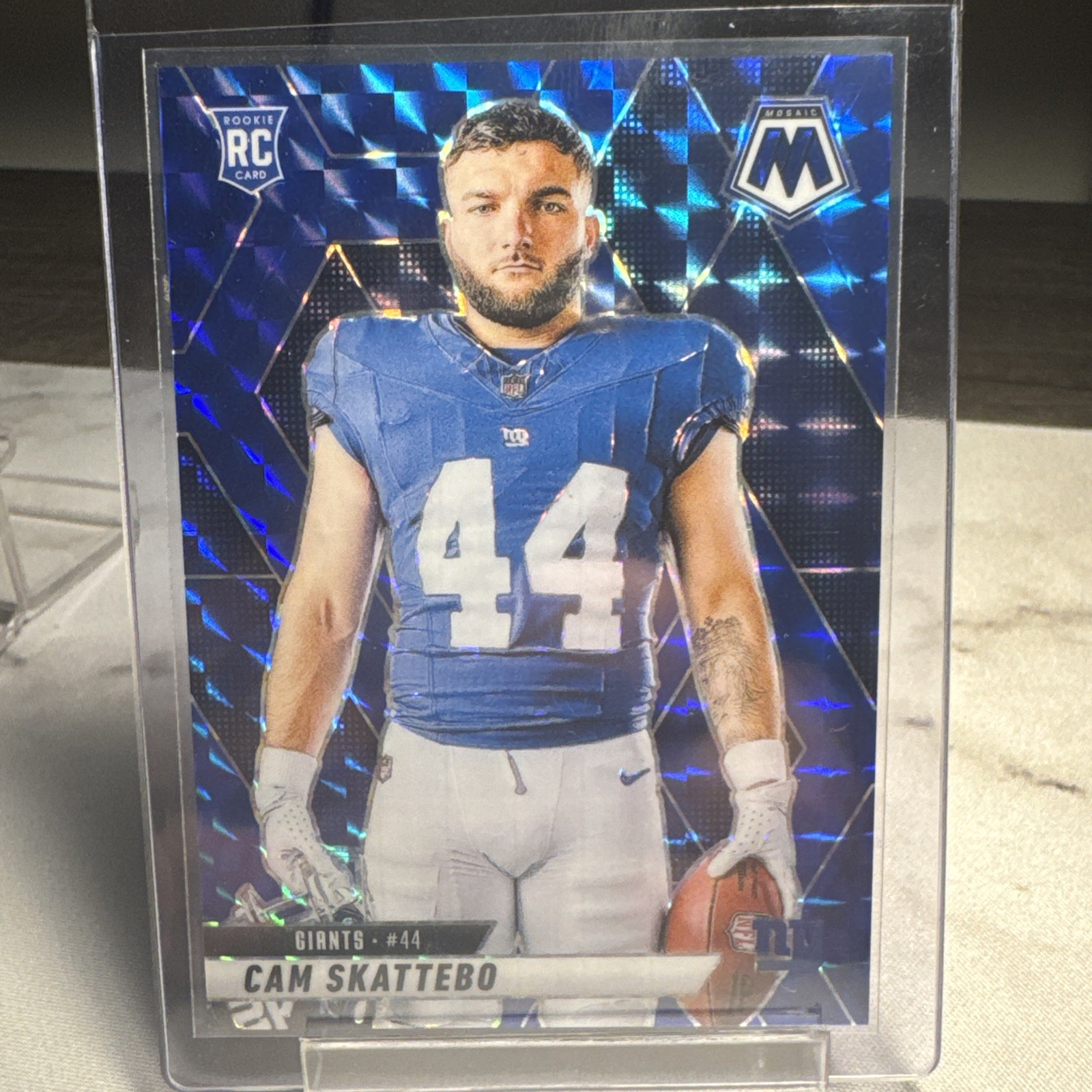 2025 Panini Mosaic Cam Skattebo /99 Blue Color Match Variation RC 271 Giants