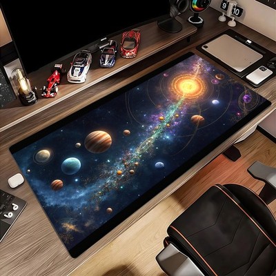 40*90cm1pc for galaxy Mouse Pad - Planetary Paths - for Space Fans, Gaming Setup