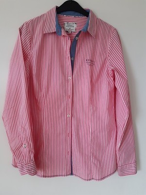 PECKOTT Bluse rot/weiß gestreift Gr. 38 M/L New England Apparel Heritage