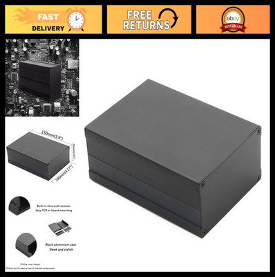 Aluminum Project Box Enclosure Case for DIY Audio Amplifier & Power Supply, 4.17