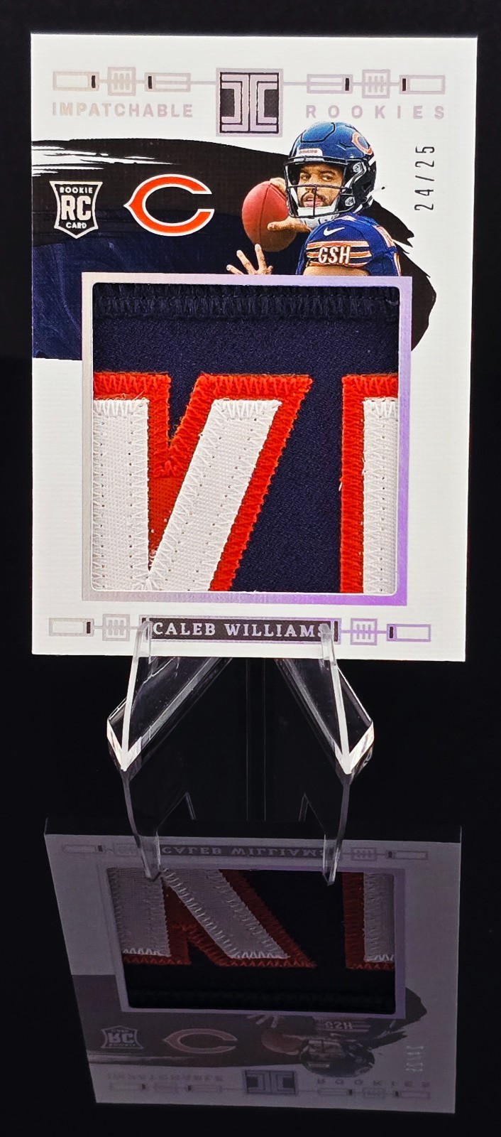 Caleb Williams Panini Impeccable Impatchable Rookies #IRCWS Silver
