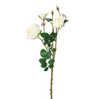 Kunstblume Rosenzweig, 4Er Set, Farbe Weiß, HöHe Ca. 63 Cm