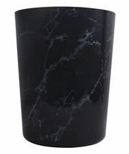 Mainstays  5 Gallon Marble Plastic Garbage Bucket Bin with No Lid, Black
