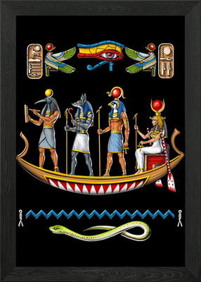 Ancient Egyptian Mythology Framed Wall Art Poster Canvas Print Picture