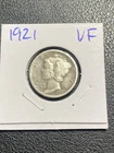 1921 Mercury Dime VF