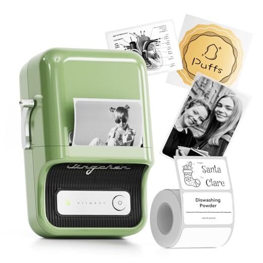 B21 2 Inch Thermal Label Printer Portable Green Label Maker-image
