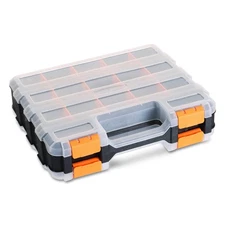 Small Parts Organizer Hardware Organizer Box Double Side 34 Compartments Hard...