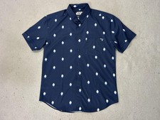 Star Wars Shirt Mens Large Navy RSVLTS Millennium Falcon Button Up Short Sleeve