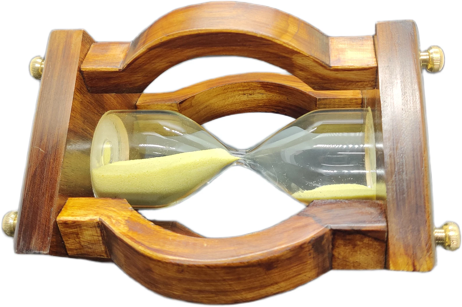 Sand Hourglass Timer 5 Minutes Egg Sandglass Timer Clock Home Decor Wooden Gift