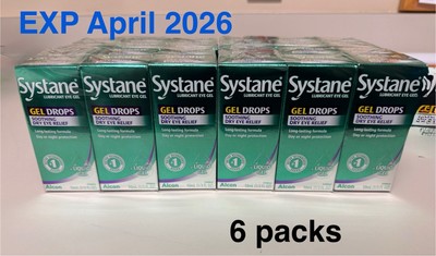 Exp 04/2026 (6)SYSTANE~10mL bottle EYE gel LONG LAST Lubricant