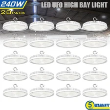 20X Led UFO High Bay Light 240W Industrial Commercial Shop Warehouse Light 5000K