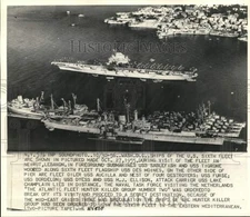 1955 Press Photo United States Navy's Sixth Fleet, Beirut, Lebanon - pim02077