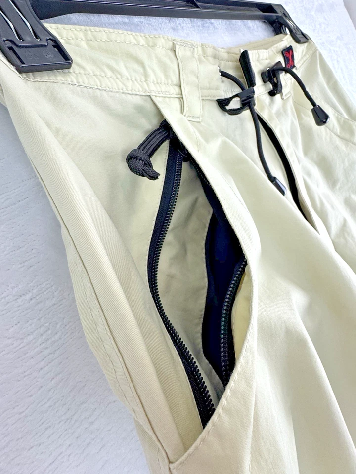 Roxy Snow Pants Womens L Boardwear Quicksilver Snow Ski Light Tan Zip Pockets - Image 4 of 4