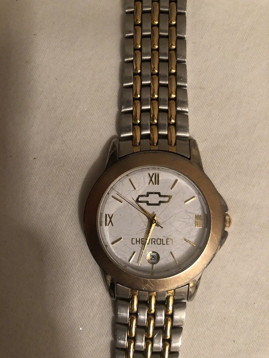 Vintage Chevrolet Dated Watch Gold Tone color 