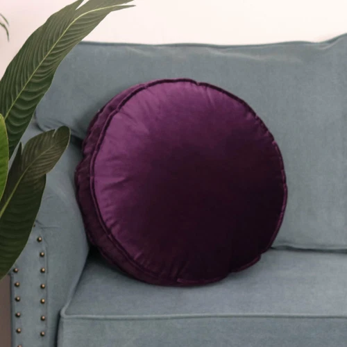 Soft Solid Velvet Pillow Case or Round Car Cushion Cover Sofa Living Room NEW - Bild 19 von 34