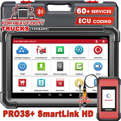 LAUNCH X431 V+ 5.0 PRO3S+ & SmartLink C HD3 Heavy Duty Truck Diagnostic Scanner