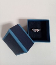 Sterling Silver 925 Eternity Floral Band Ring Size 5 -B29