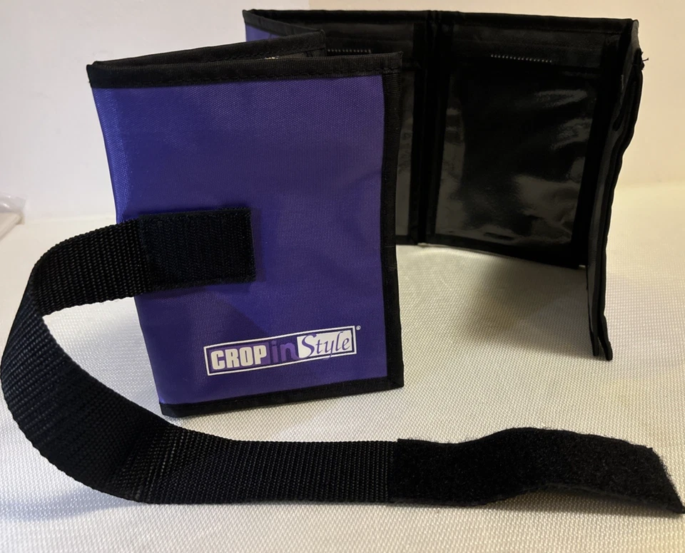 Crop in 4 x 6 Style Storage Craft Supplies Holder Purple & Black Folding - Image 2 of 4