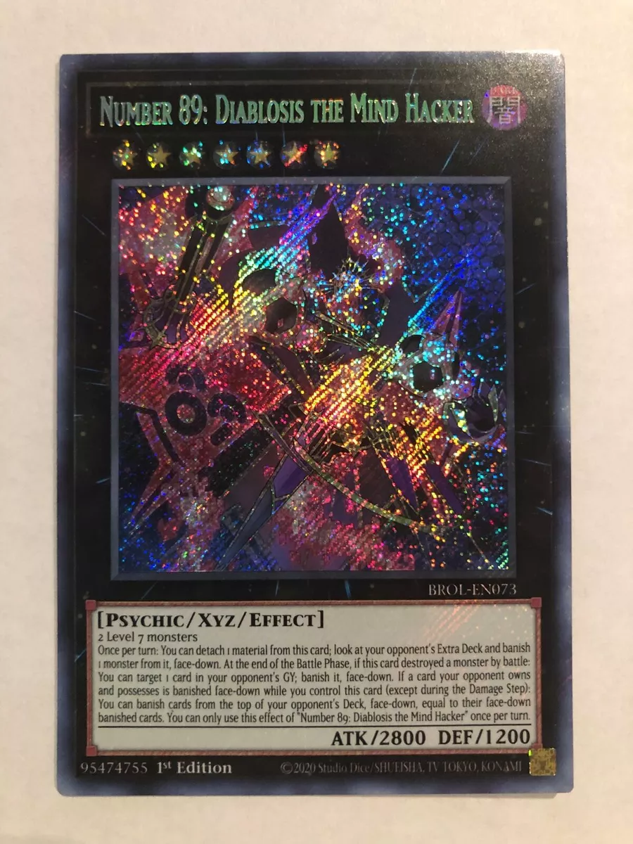 Number 89: Diablosis The Mind Hacker | 1st Ed Secret rare | -MISPRINT- I  YuGiOh