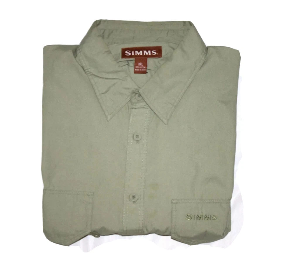 SIMMS Men's Short Sleeve Button Front Outdoors Hiking Fishing Shirt Size 2XL - Image 4 of 4