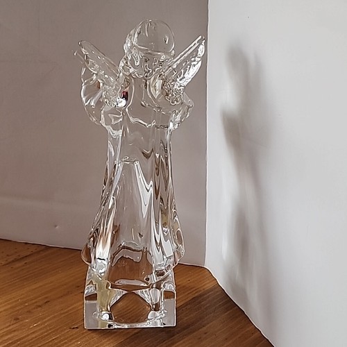 Mikasa Plomo Cristal Ángel Jugando Mandolina Heraldo Colección Alemania 8.5" Alto - Imagen 10 de 24