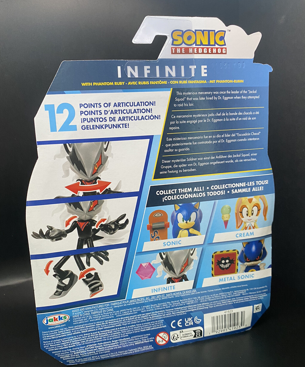 NEW RARE Jakks Pacific Infinite - Sonic The Hedgehog  4&rdquo; Action Figure 🆓📦